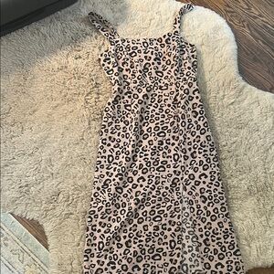 Sanctuary Leopard Print Midi Dress - Tan and Black